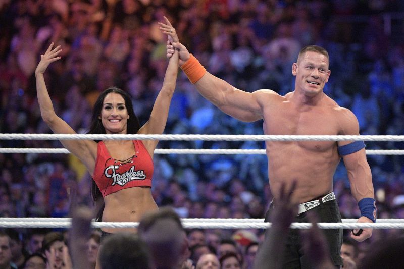 John Cena and Nikki Bella in WWE