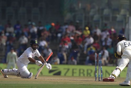 Rishabh Pant fell to Jack Leach in the second innings.