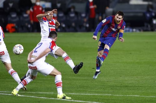 Lionel Messi in action for Barcelona.