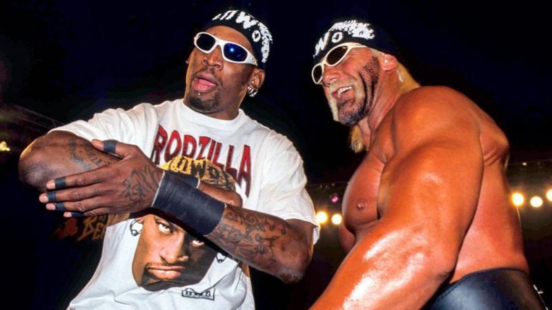 Dennis Rodman appeared as a member of WCW faction the nWo during the 1990s