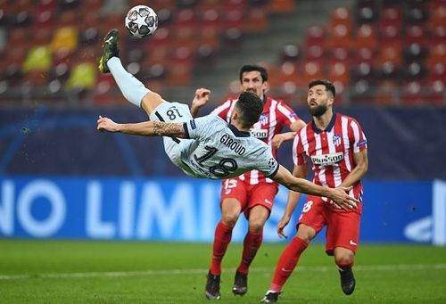 Olivier Giroud scored a stunning goal for Chelsea in the first leg clash against Atletico Madrid