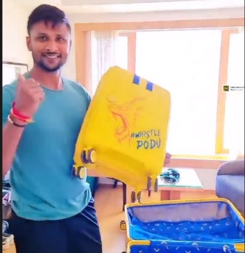 Krishnappa Gowtham shares new look CSK merchandise Pic: Krishnappa Gowtham/ Instagram