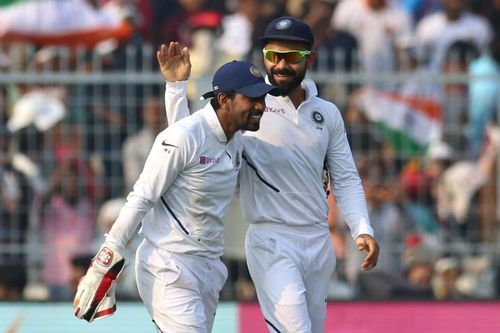 Wriddhiman Saha and Virat Kohli