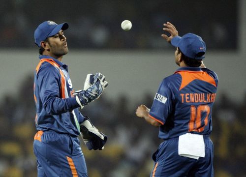 MS Dhoni and Sachin Tendulkar