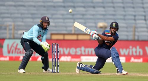 Shikhar Dhawan played a 98-run knock in the first ODI against England