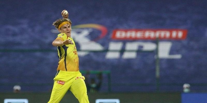 Sam Curran playing for CSK in IPL 2020