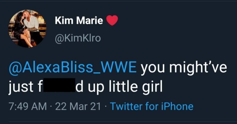 Kim Marie's tweet