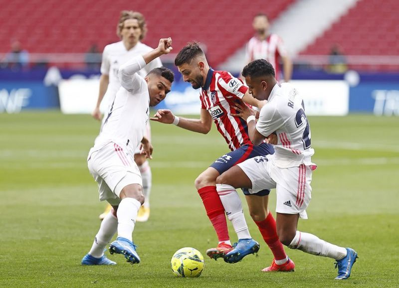 Real Madrid left it late as a tense derby against Atletico Madrid ended all square.