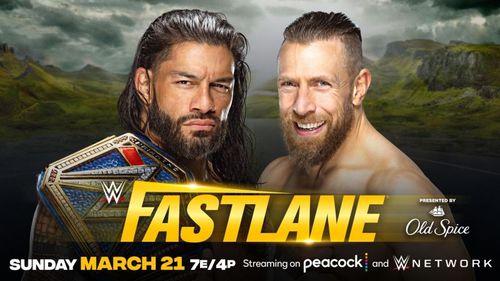 Roman Reigns will defend the Universal Championship against Daniel Bryan at Fastlane