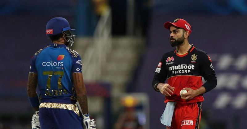 The Virat Kohli-Suryakumar Yadav incident during the IPL 2020 (Photo: Twitter)