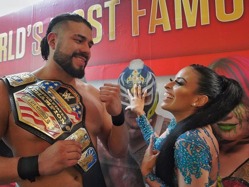 Andrade and Zelina Vega in WWE