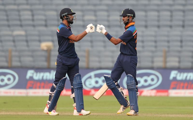Krunal Pandya and KL Rahul strung together an unbroken 112-run partnership for the sixth wicket
