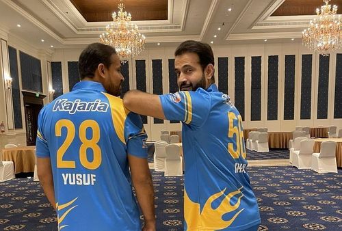 Yusuf Pathan and Irfan Pathan. (Pic: Irfan Pathan/ Twitter)