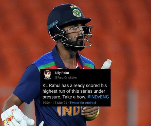 KL Rahul was dismissed cheaply in the 4th T20I between India and England