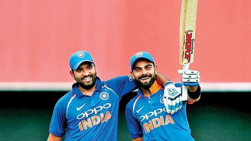 Rohit Sharma (left) and Virat Kohli