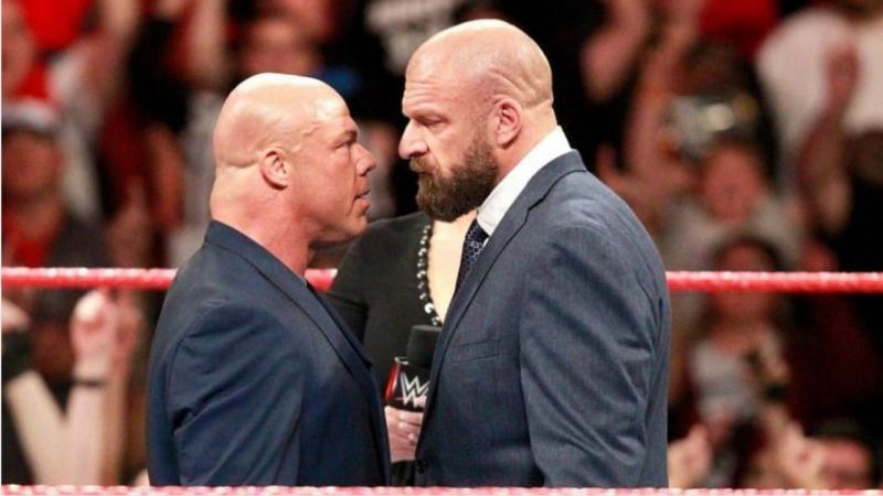 Triple H and Kurt Angle.