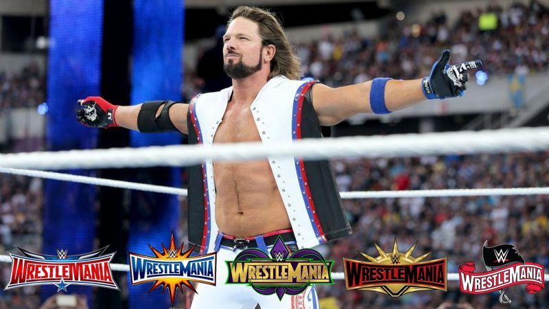 AJ Styles has competed at 5 WrestleMania pay-per-views during his WWE career