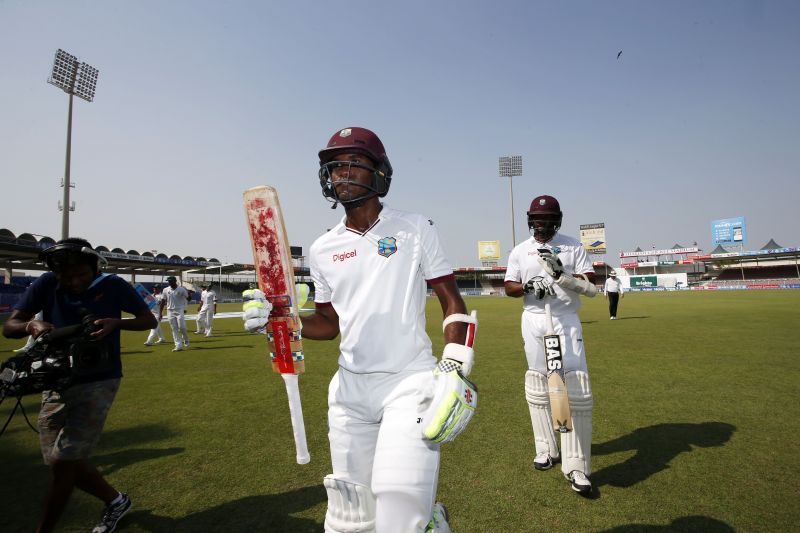 Undefeated: Kraigg Brathwaite returns after scoring an unbeaten centry in the Sharjah Test