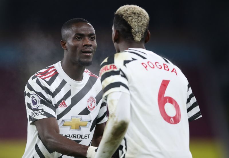 Eric Bailly and Paul Pogba of Manchester United celebrate