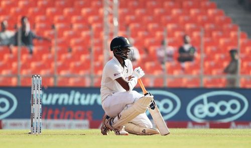 Washington Sundar scored an unbeaten 96 in India's first innings of the final Test against England