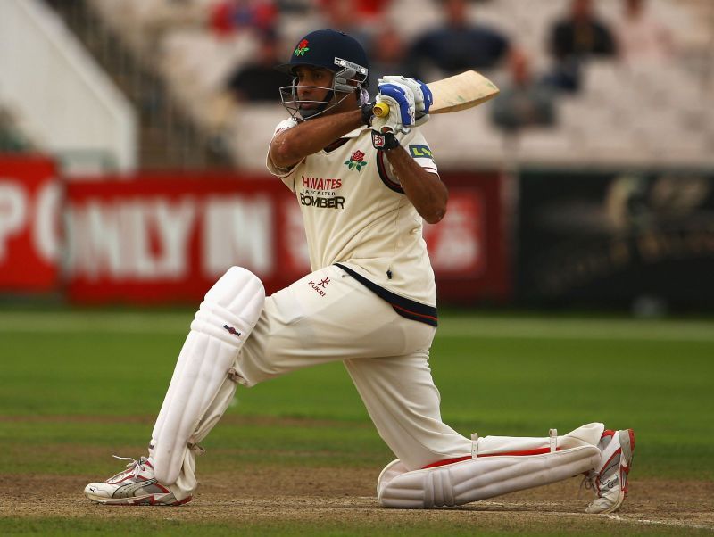 VVS Laxman batting for Lancashire