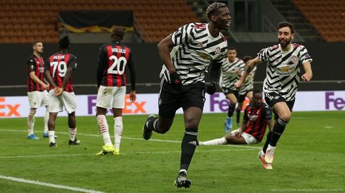 Manchester United midfielder Paul Pogba scored the winner against AC Milan at the San Siro 