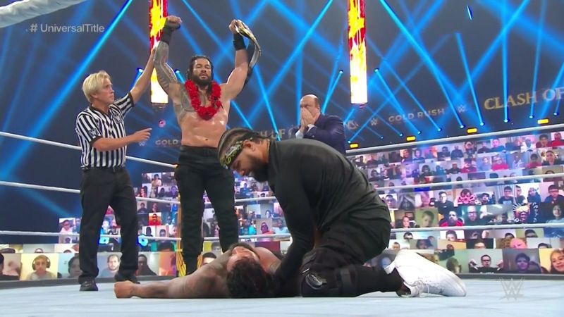 Jimmy Uso tried to save Jey Uso at Clash of Champions (above) and Hell in a Cell