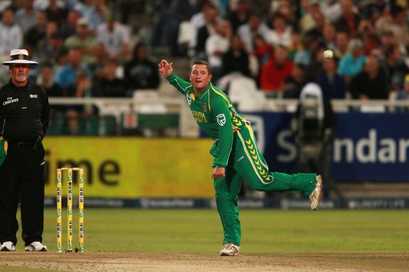 Roelof Van Der Merwe in action against Australia.