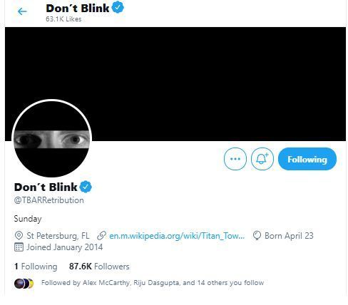 T-BAR's new Twitter name and bio