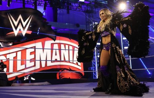 Charlotte Flair at WrestleMania 36 last year