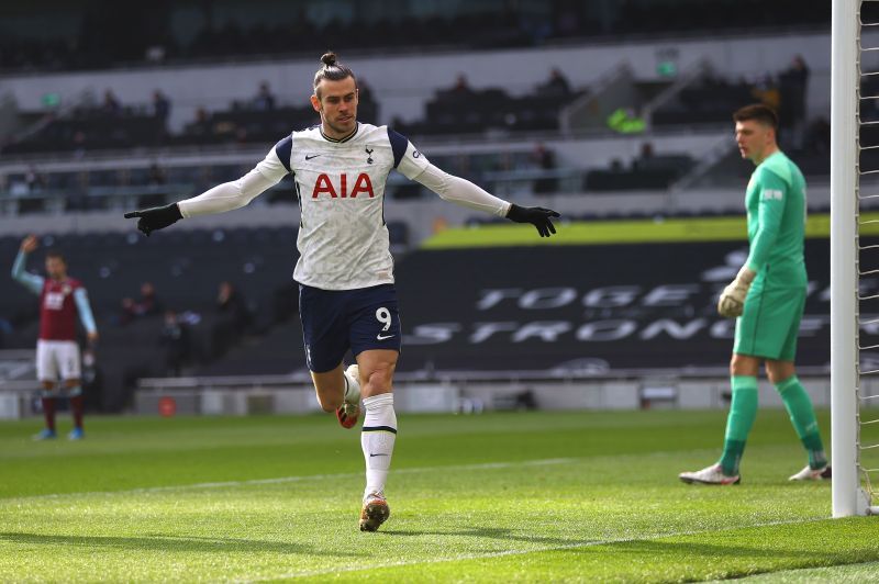 Gareth Bale after scoring the opening goal against Burnley.