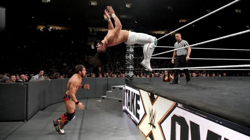 Johnny Gargano (left) and Andrade (right)