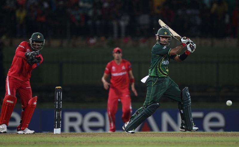 Action from a game between Pakistan & Zimbabwe.