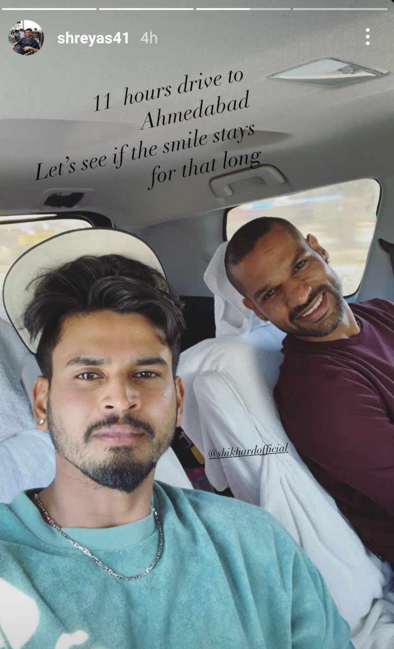 Shreyas Iyer's latest Instagram story