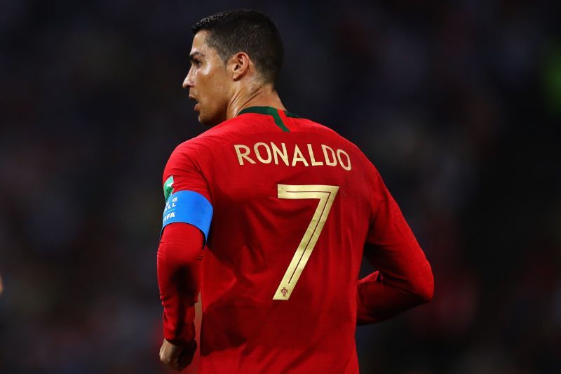 Cristiano Ronaldo representing Portugal at the 2018 FIFA World Cup