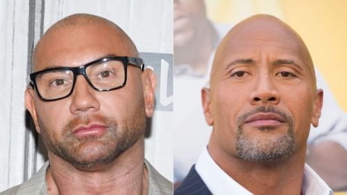 The Rock and Batista are both famous "bald" men