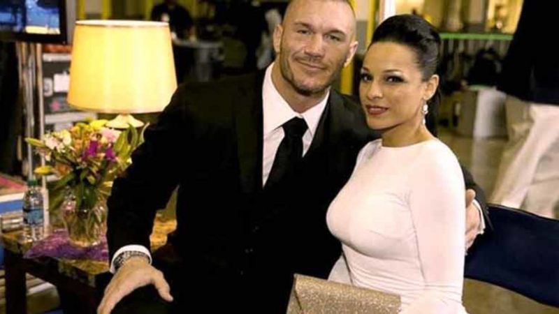 Randy Orton with his wife