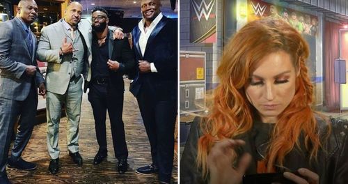 Cedric Alexander as a part of The Hurt Business; Becky Lynch