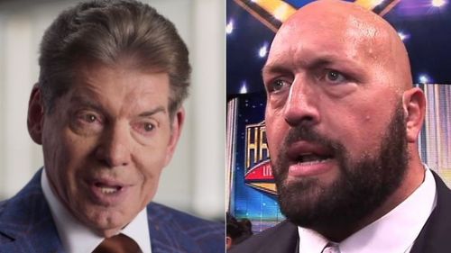 Vince McMahon (left); Paul Wight (right)