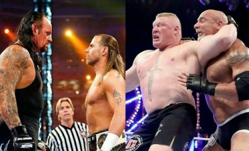 The Undertaker vs Shawn Michaels; Brock Lesnar vs Goldberg