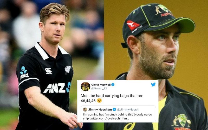 James Neesham &amp; Glenn Maxwell engaged in Twitter banter