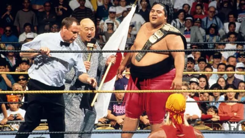 Yokozuna defeated Bret Hart to win the WWE Championship at WrestleMania IX