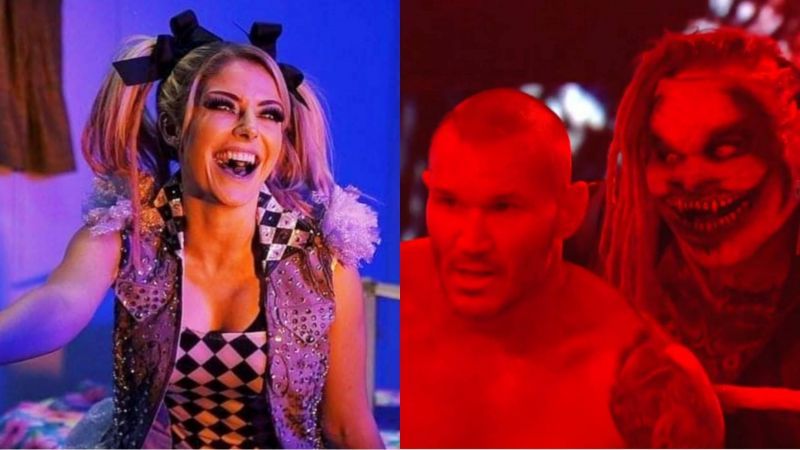 Alexa Bliss (left); Randy Orton and The Fiend (right)