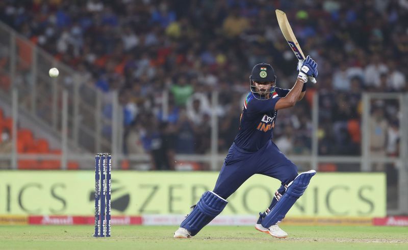 Shreyas Iyer top-scored for India in the first T20I against England