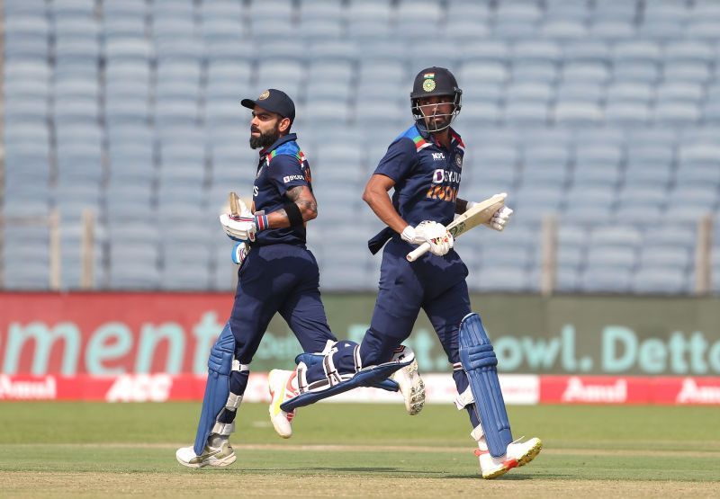 Virat Kohli (L) &amp; KL Rahul had a contrasting T20I series against England.