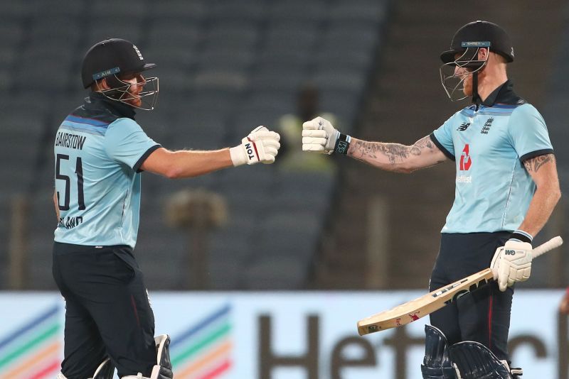 Jonny Bairstow (L) & Ben Stokes shared a 175-run stand in the second ODI.