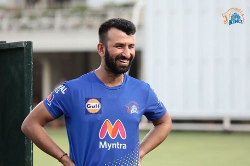 Cheteshwar Pujara ahead of IPL 2021(Source: CSK Twitter)