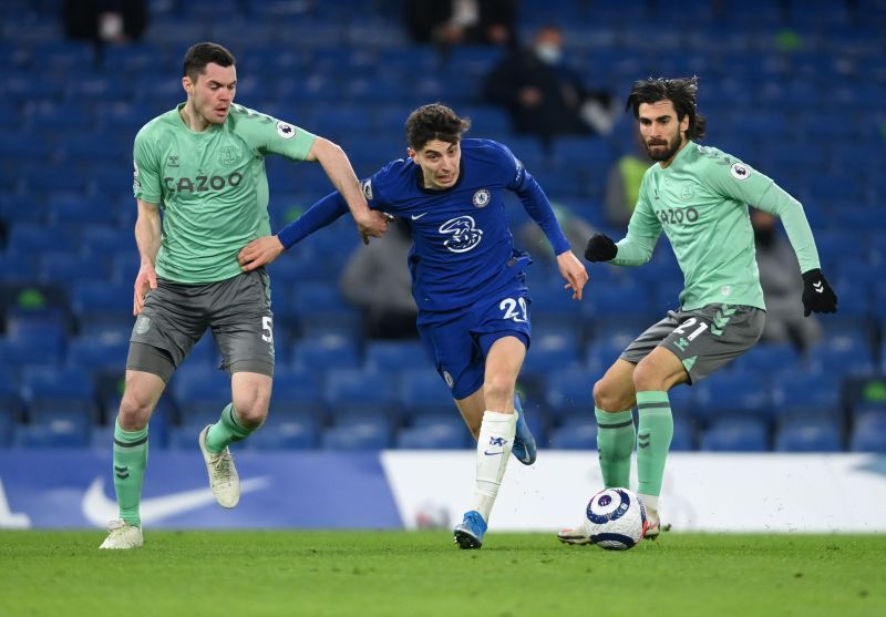 Kai Havertz started as the false nine against Everton.