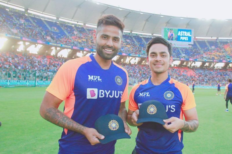 Suryakumar Yadav (left) and Ishan Kishan made their India debut on Sunday (Photo: BCCI)