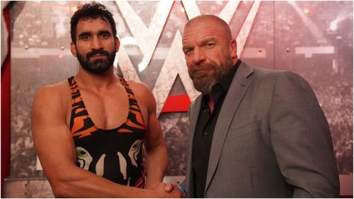 Jeet Rama with WWE Hall of Famer Triple H